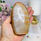 Large Peach Moonstone Chunky Freeform with Amazing Flash 11.5cm 416g