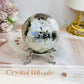 Rainbow Moonstone Sphere on Stand with Blue Flash 337g