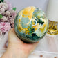Large Ocean Jasper Sphere On Stand 1.19KG