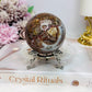 Crazy Lace Amethyst Sphere on Stand 300g