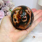 Large Red Moss Agate Druzy Sphere on Stand 452g