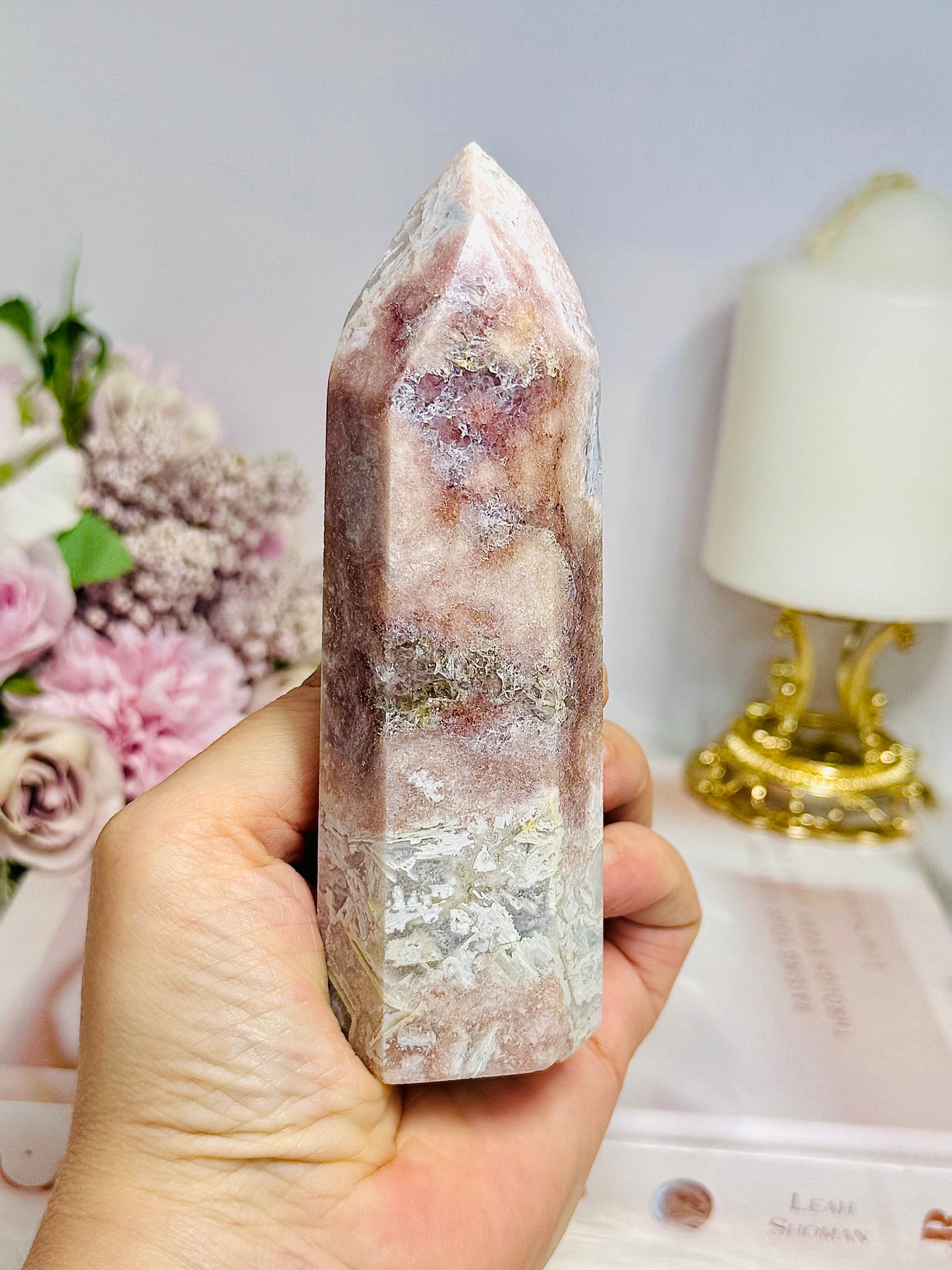 Pink Amethyst Druzy Tower 13cm