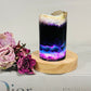 Stunning 10cm 411gram Colourful Fluorite Lamp on Light Stand