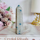 Beautiful K2 (Azurite & Granite) 10cm Tower