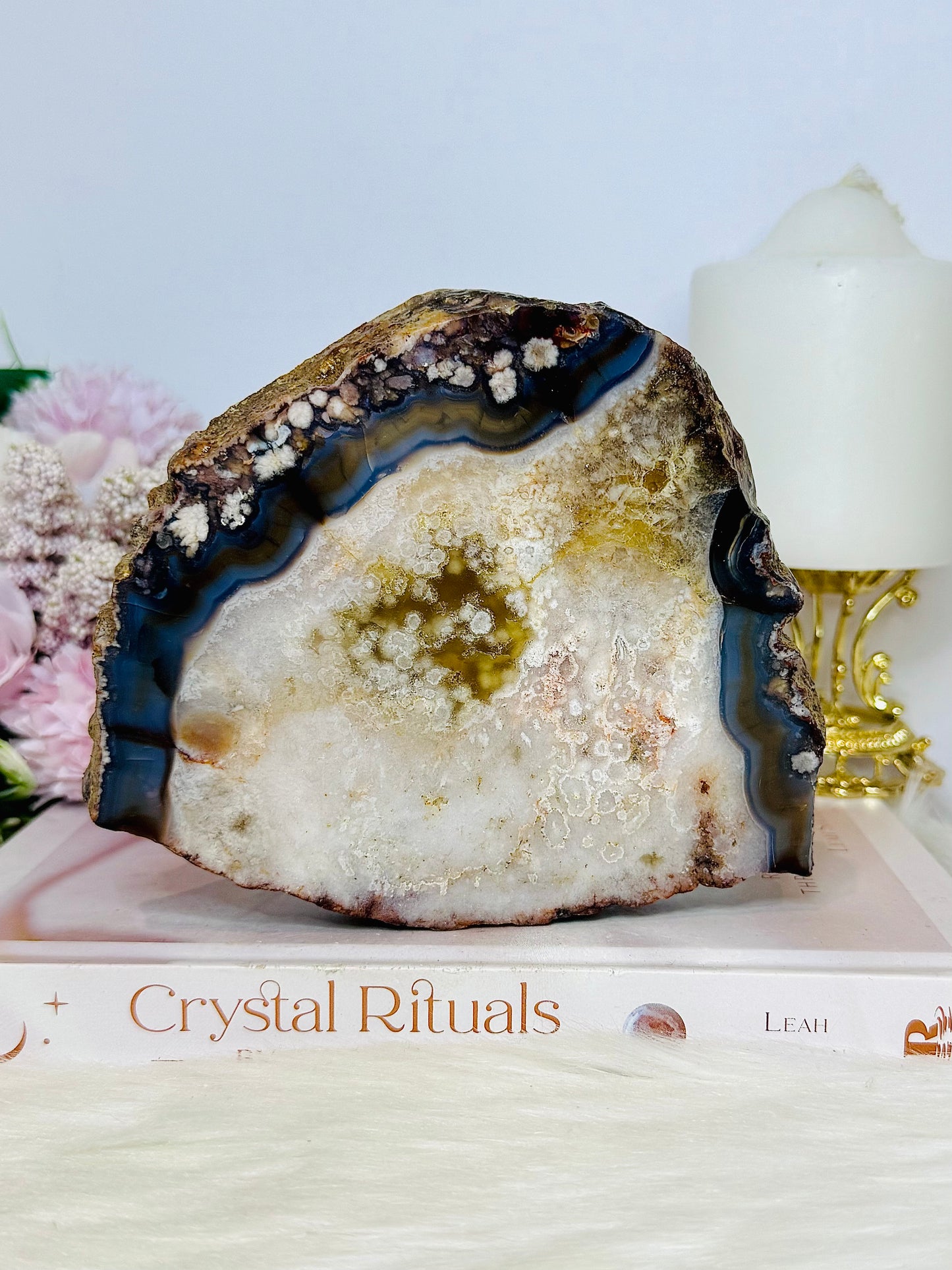 Large Black Cherry Agate Chunky Polished Slab