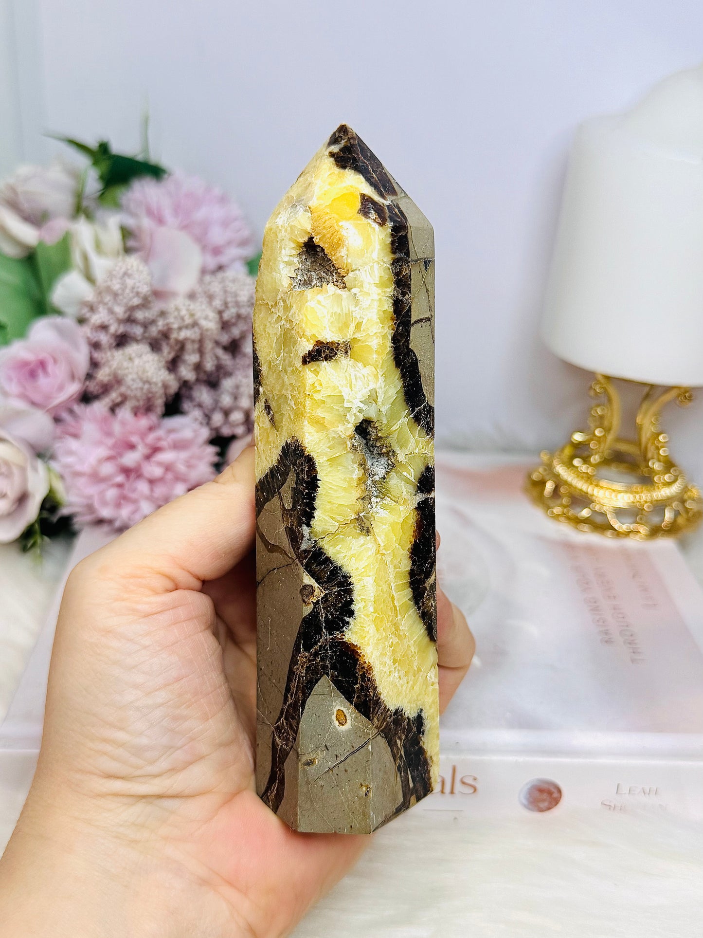 Large Septarian Druzy Tower 15cm