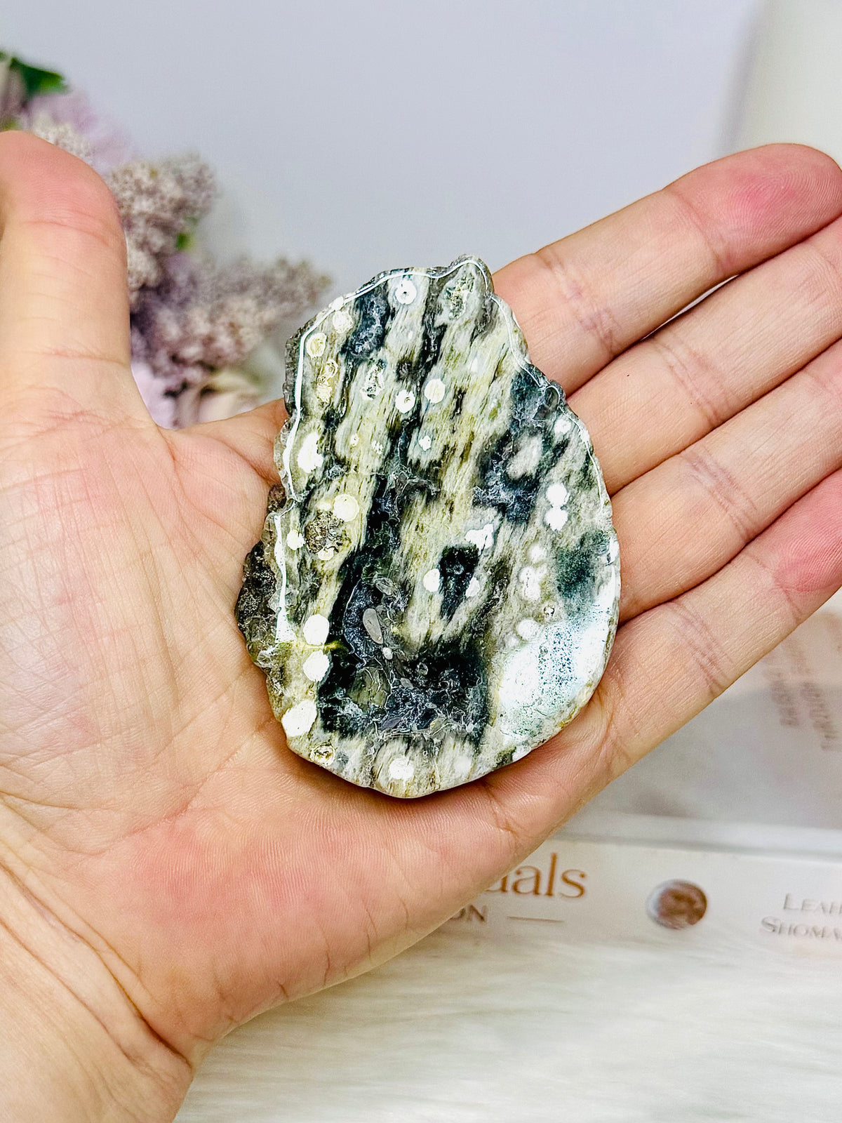 Ocean Jasper Orbicular Druzy Slab 8cm