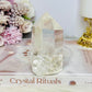 High Grade Clear Quartz Chunky Tower with Rainbows 10cm 324g
