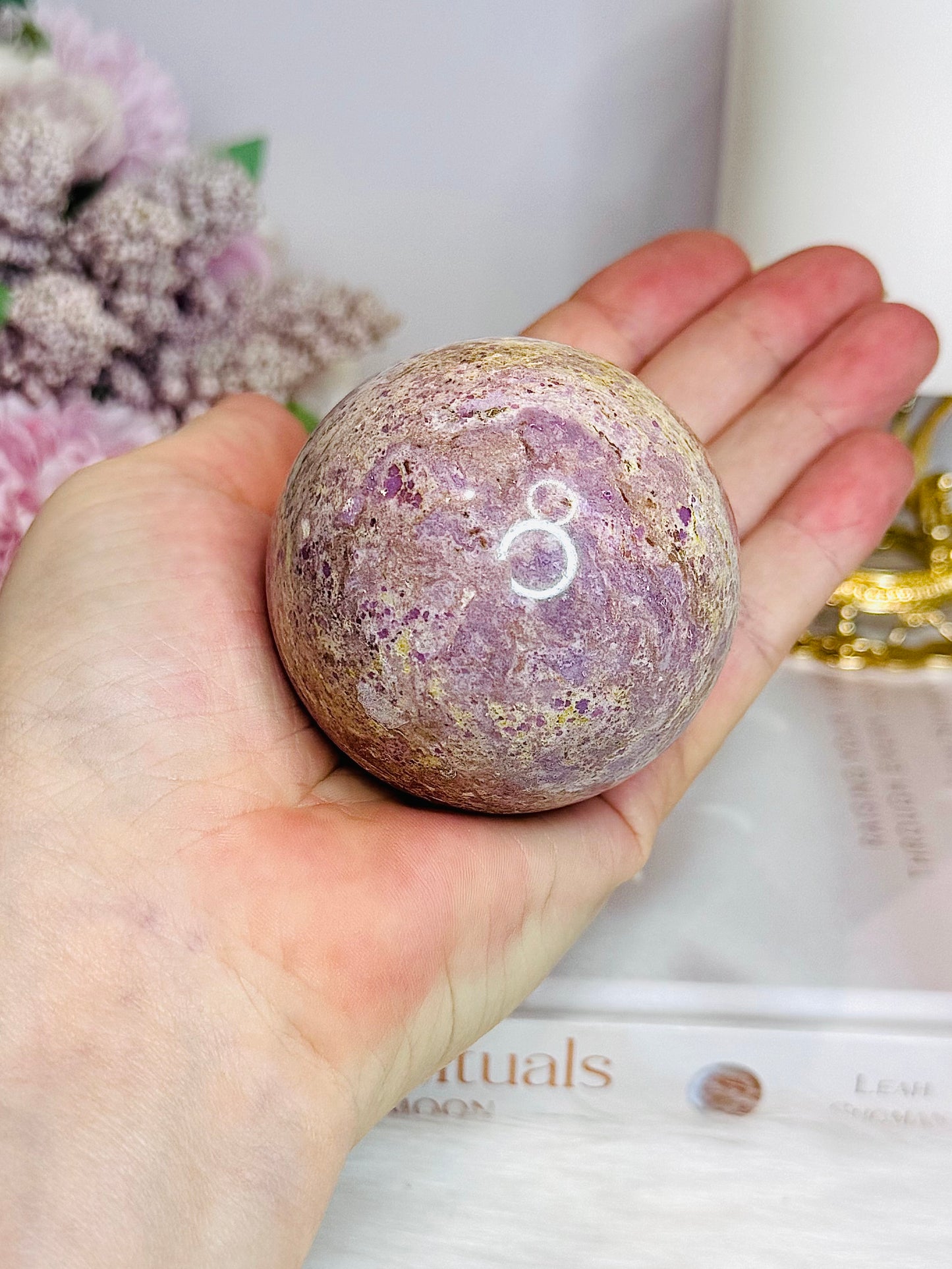 Phosphosiderite Sphere on Stand 244g