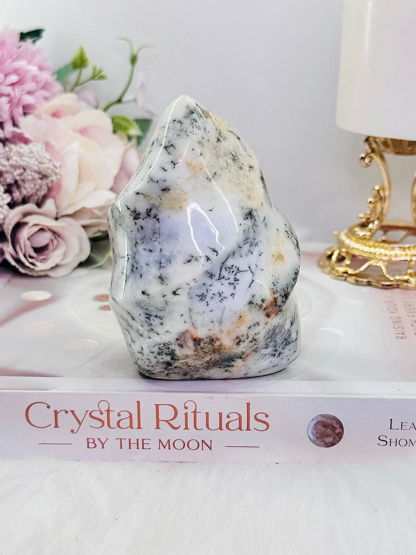 Dentrictic Opal Carved Flame 242g