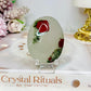 Translucent Blood Stone Palm Stone (stand is display only)