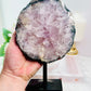 ⚜️ SALE ⚜️ My Beauty!!!! Divinely Stunning Large Chunky 22cm 1.06KG Amethyst Natural Slab On Stand