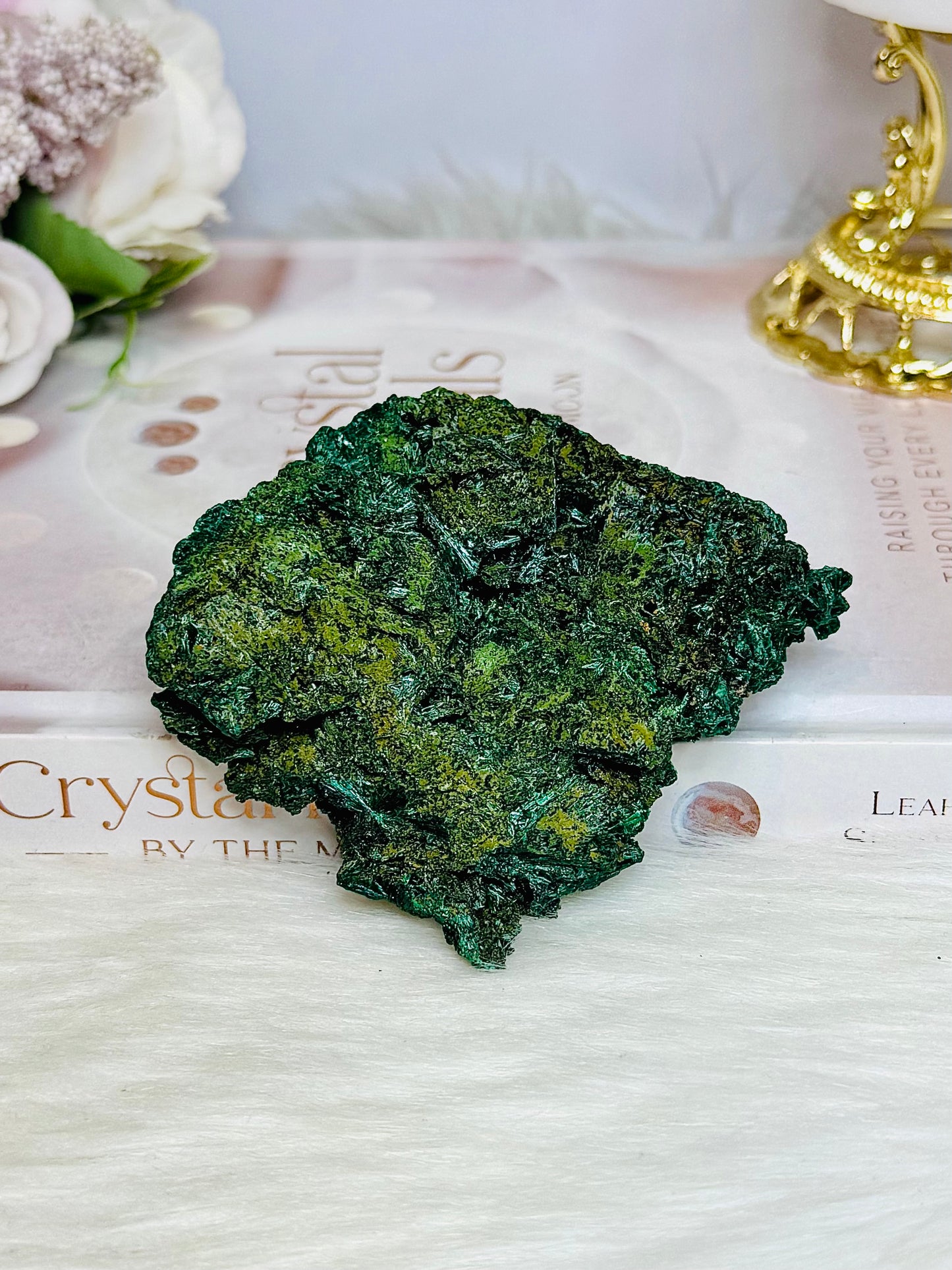 FOR SUE ~ Natural Velvet Malachite Specimen from Congo 188g