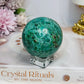 Large African Turquoise Sphere on Stand 281g