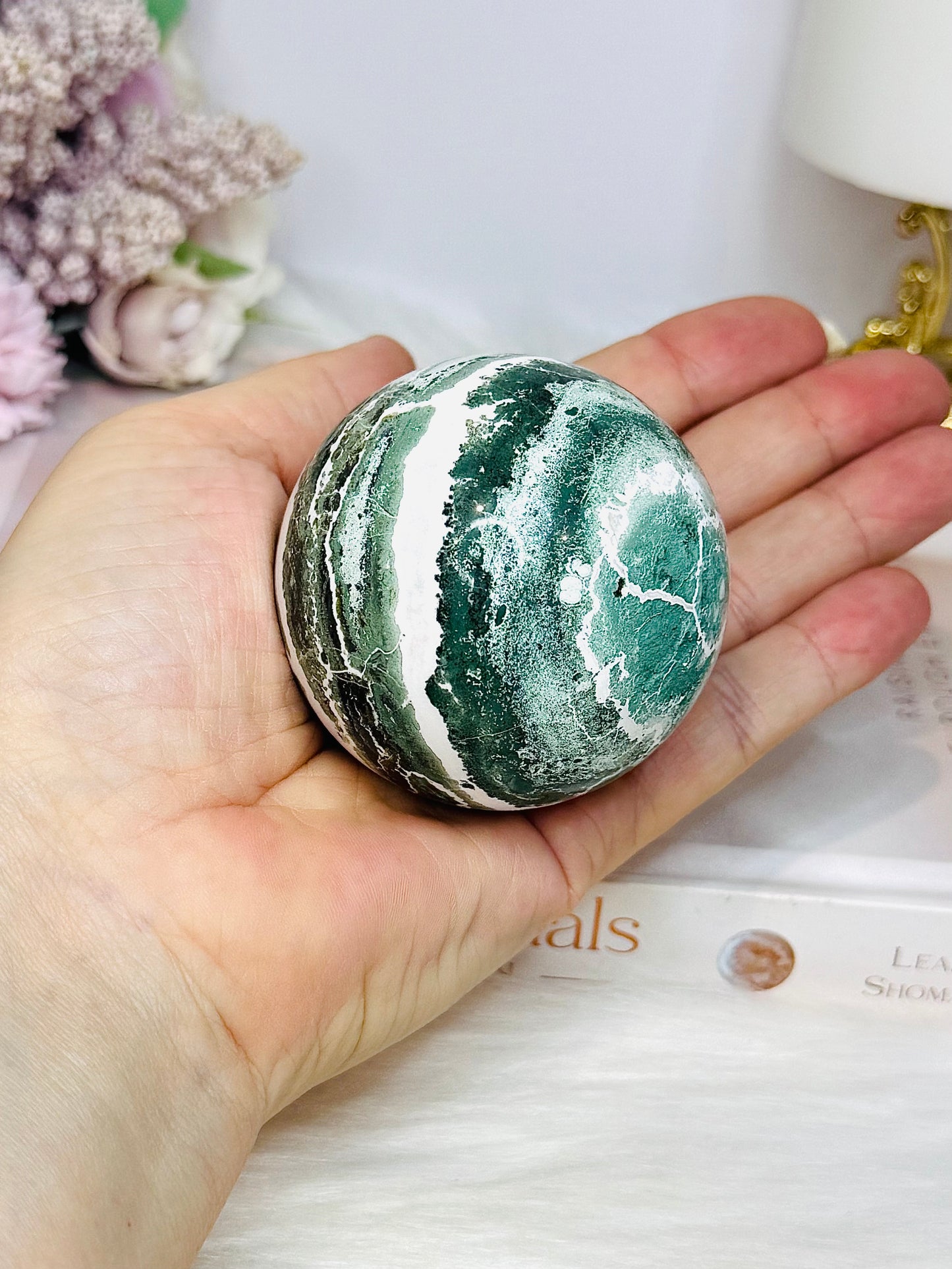 Unicorn Jasper Sphere on Stand 252g