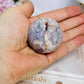 High Grade Blue Flower Agate Sphere on Stand 119g