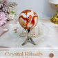 Flower Carnelian Sphere on Stand 95g
