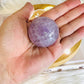 Feminine Energy ~ Large Light Stand 20cm with Glass Fairy Sphere, 3 Amethyst Spheres, Rose Quartz Sphere & 2 Pink Amethyst Spheres