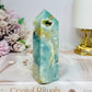 Blue Sky Stone Quartz Druzy Tower 11cm