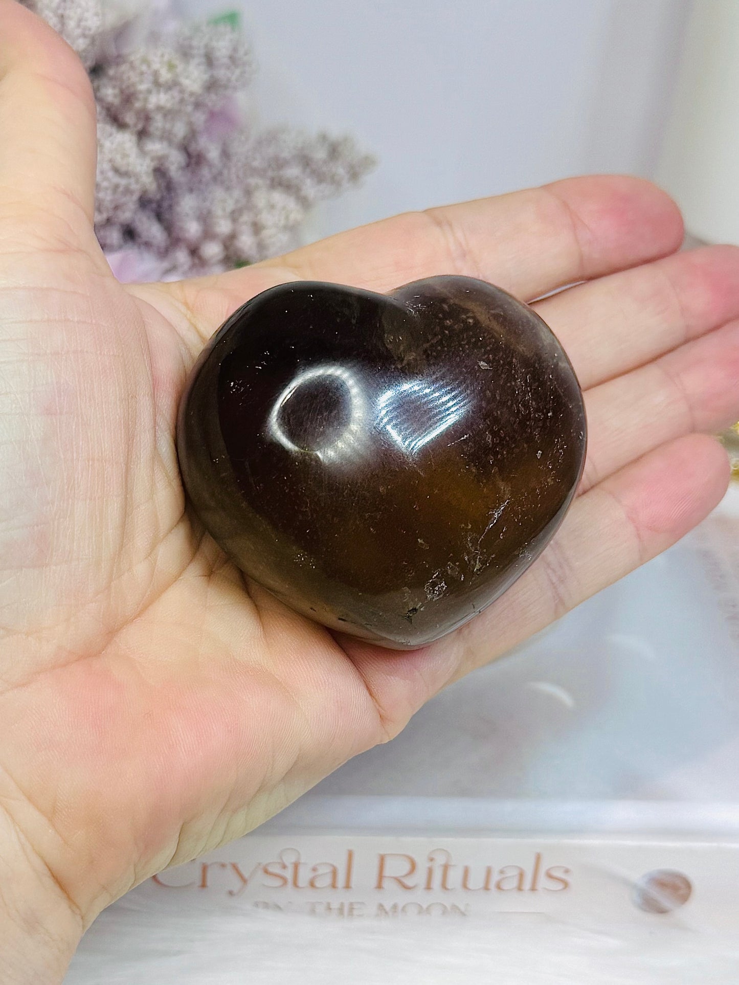Smokey Quartz Heart on Stand 161g