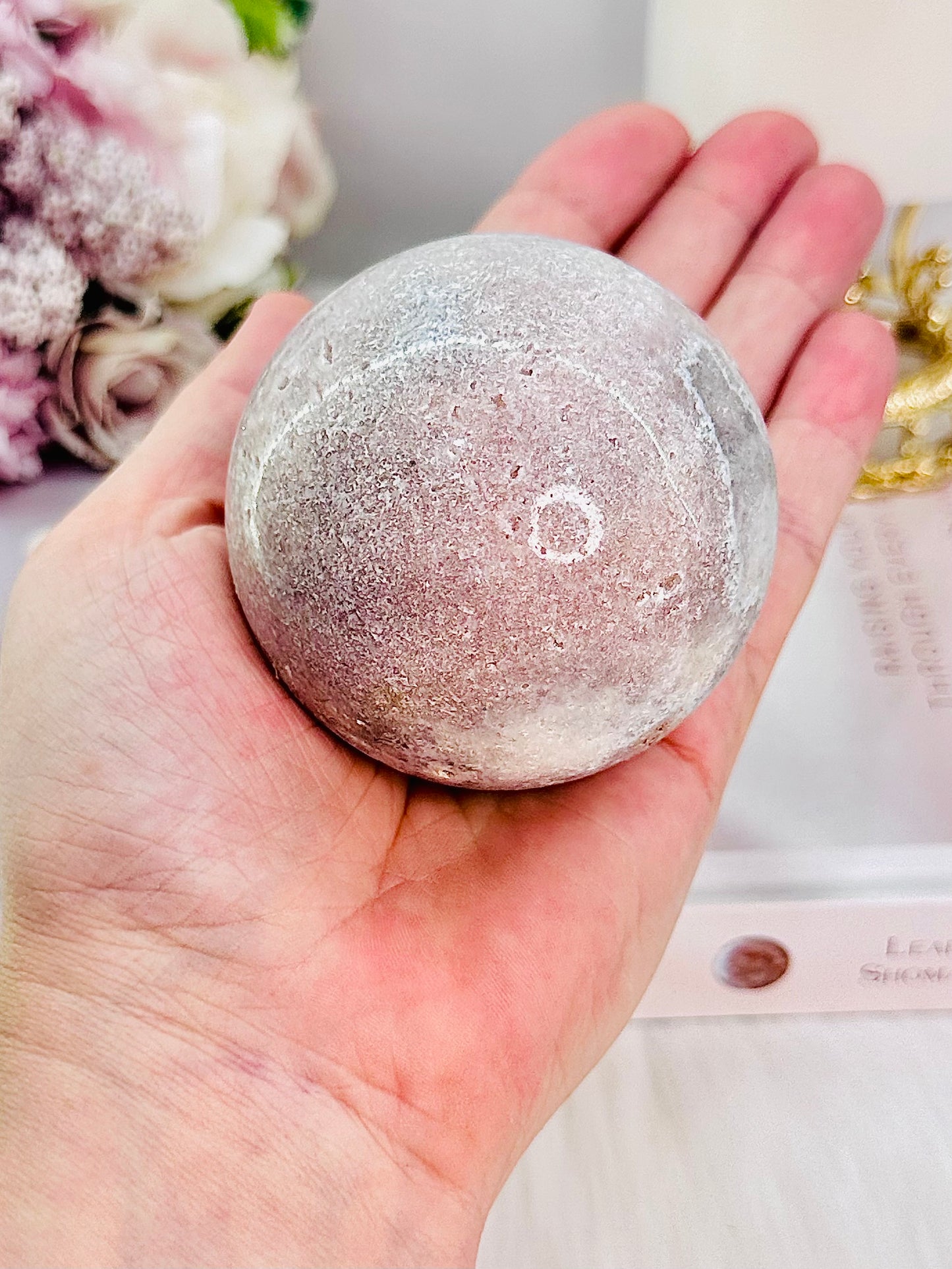 Simple Elegance ~ Pink Amethyst Druzy Sphere On Stand From Brazil 296grams