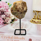 Brazilian Natural Druzy Pink Amethyst Geode On Stand 12cm