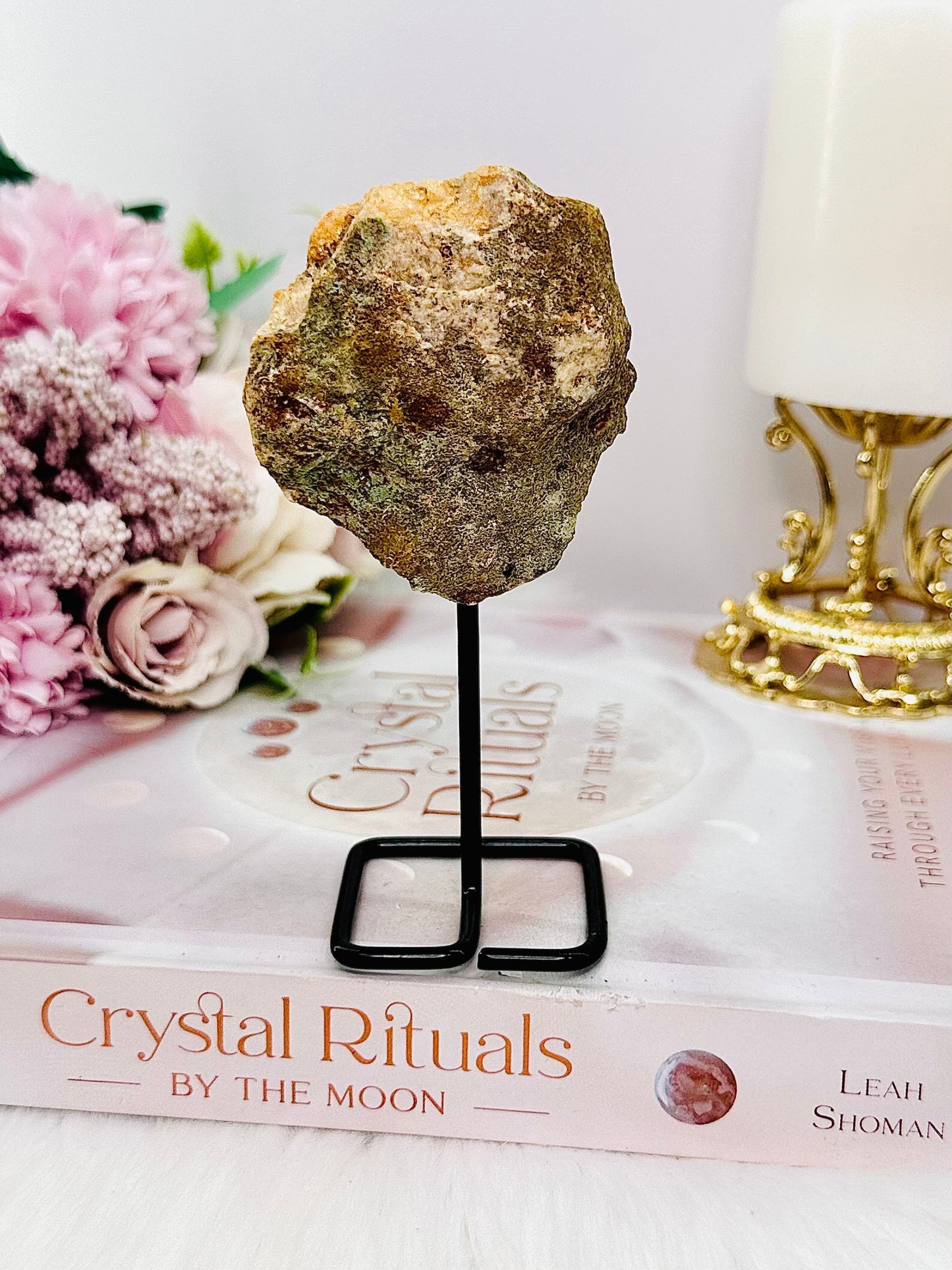 Brazilian Natural Druzy Pink Amethyst Geode On Stand 12cm