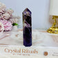 Chevron Amethyst Tower 9cm