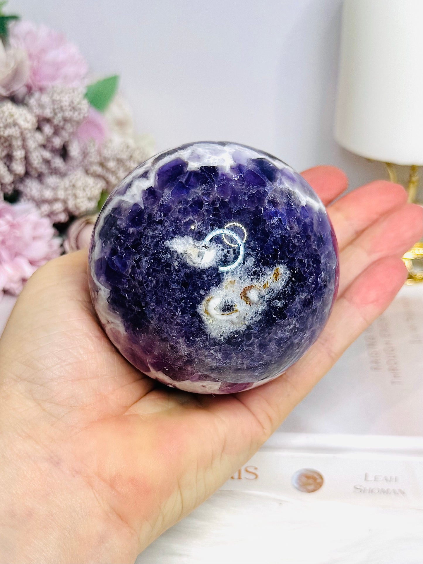 Large Chevron | Dream Amethyst Sphere on Stand 580g