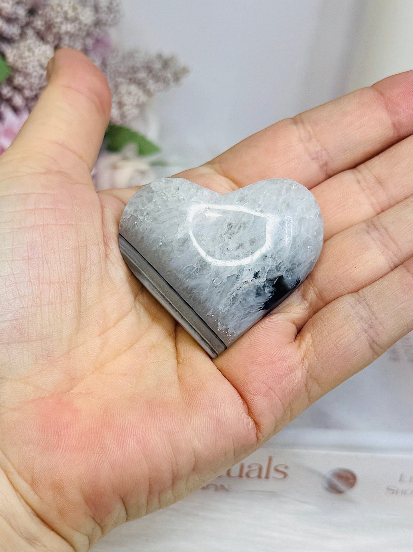Black Agate Heart
