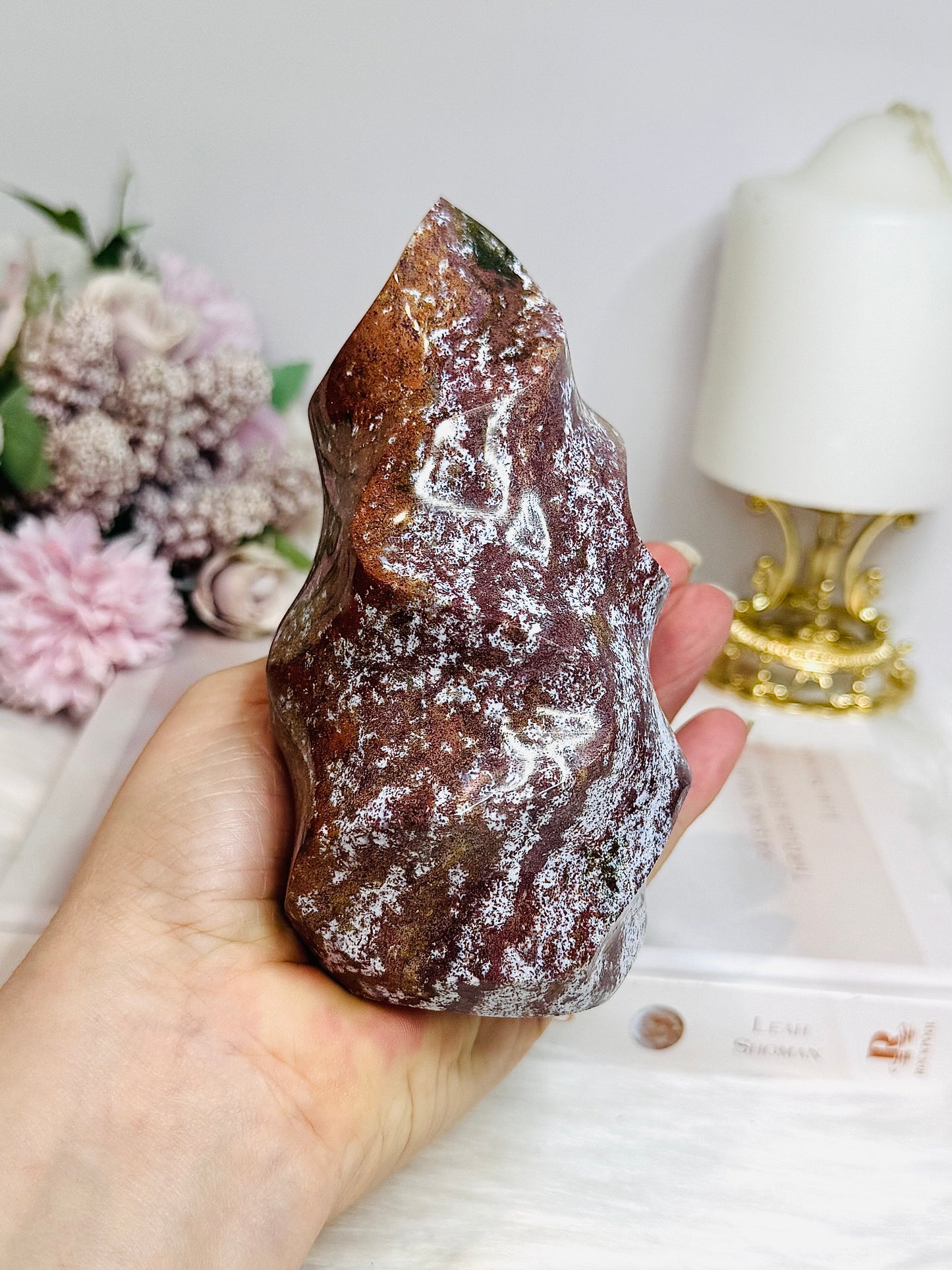 Large Ocean Jasper Flame 13cm 762g