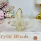 Natural Citrine Tower Point 6.5cm with Rainbows