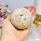 Large Druzy Pink Amethyst Sphere 349g On Silver Stand 21cm