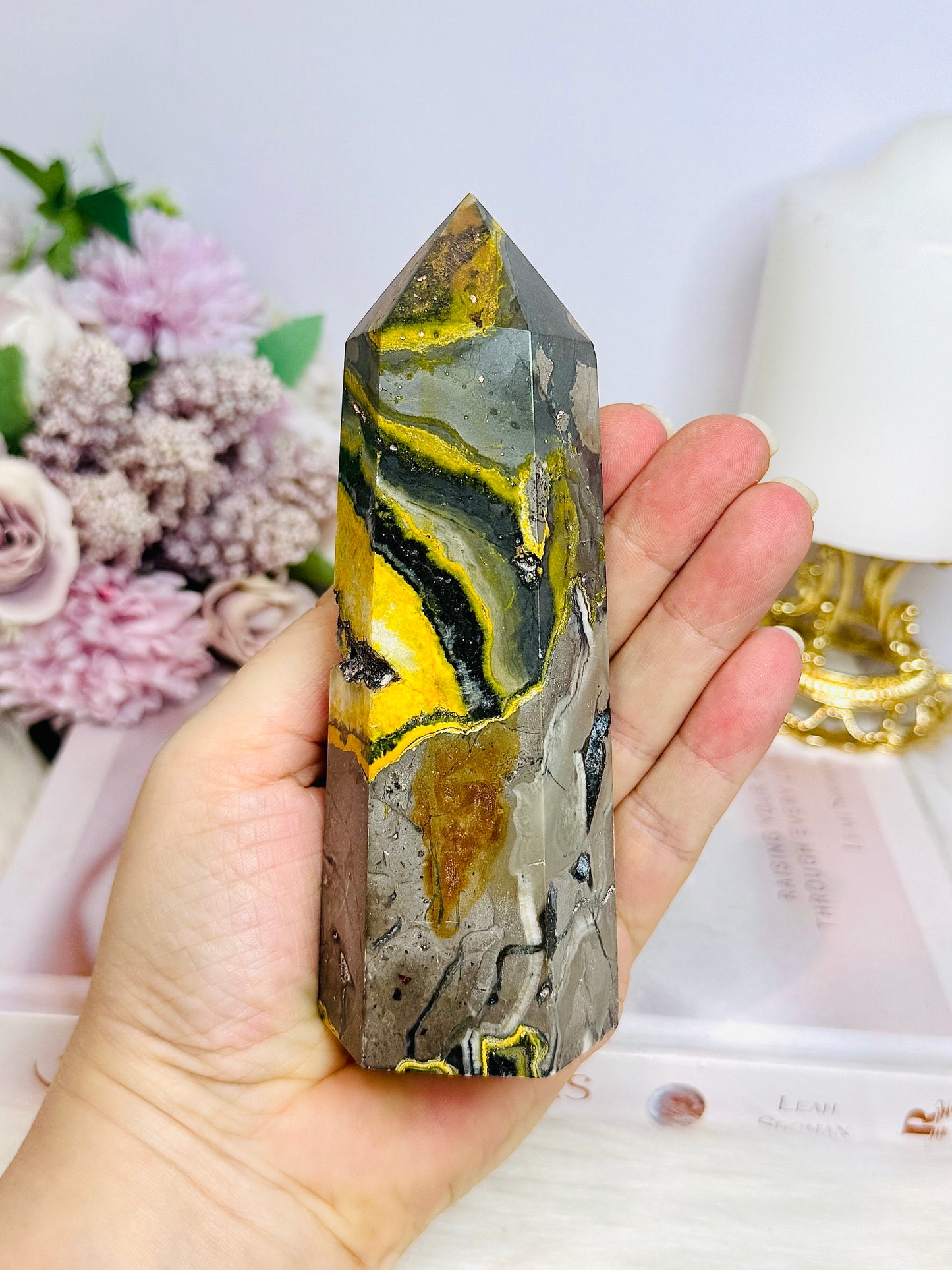 Large Bumblebee Jasper Chunky Tower 13.5cm 370g