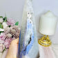 Large Druzy Agate Obelisk | Tower with Dyed Purple on Druzy 20cm