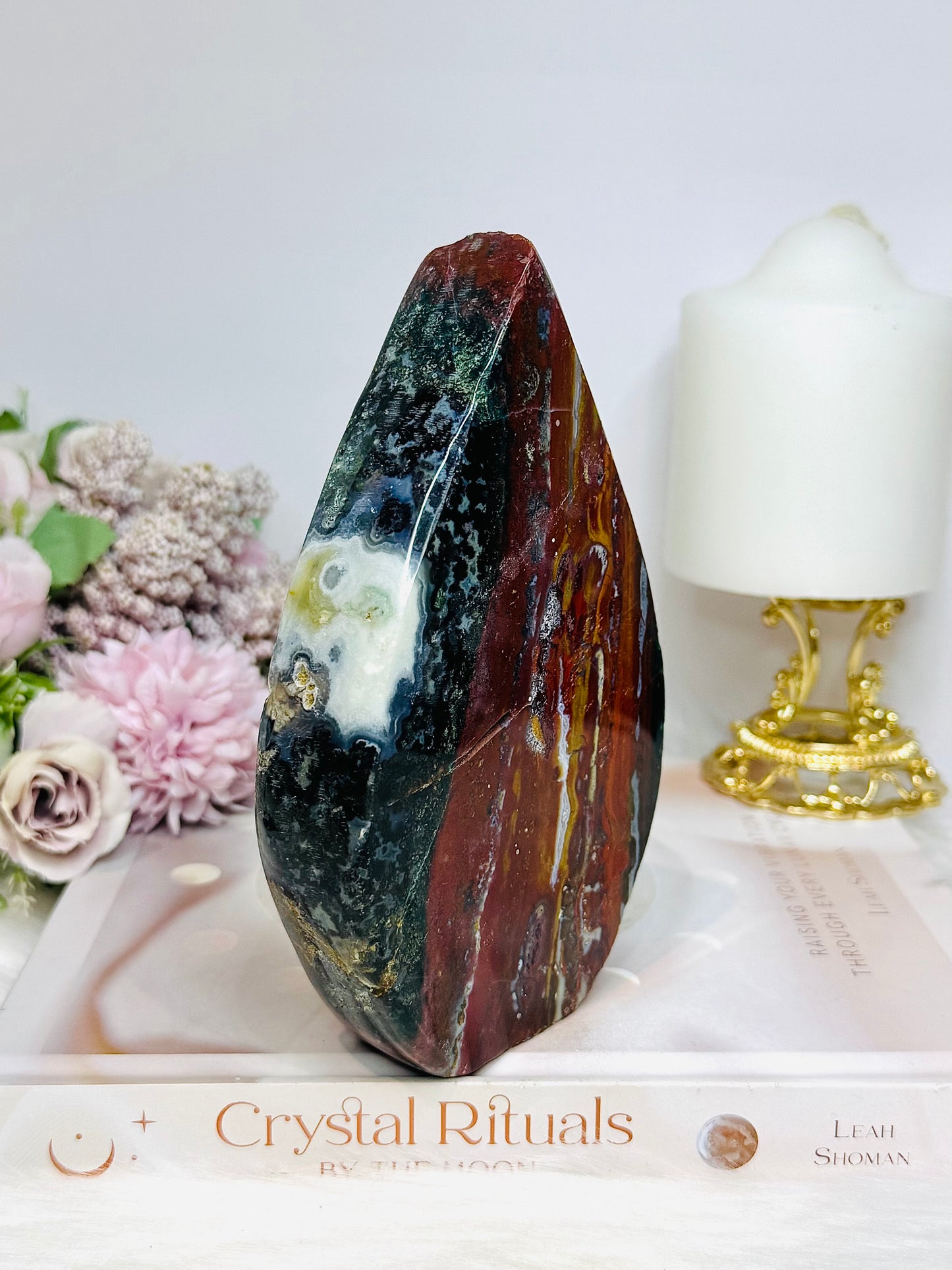 Large Ocean Jasper Druzy Flame 15cm 691g