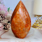 Incredible Large Orange Sunstone Carved Flame | Freeform 12cm 485grams