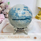 Large K2 Granite with Azurite Sphere On Stand 770g