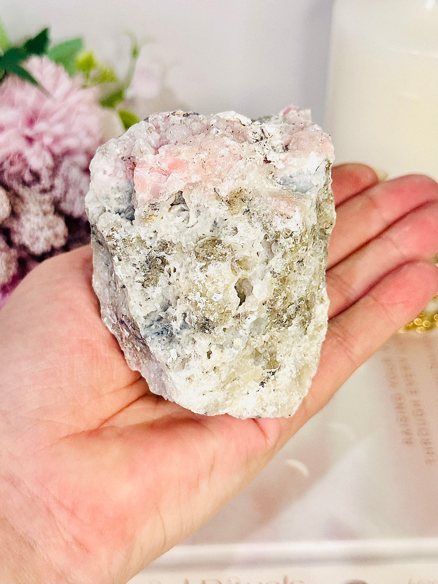 ⚜️ SALE ⚜️ Absolutely Beautiful Large 426gram Natural Glistening Pink Opal Specimen From Peru