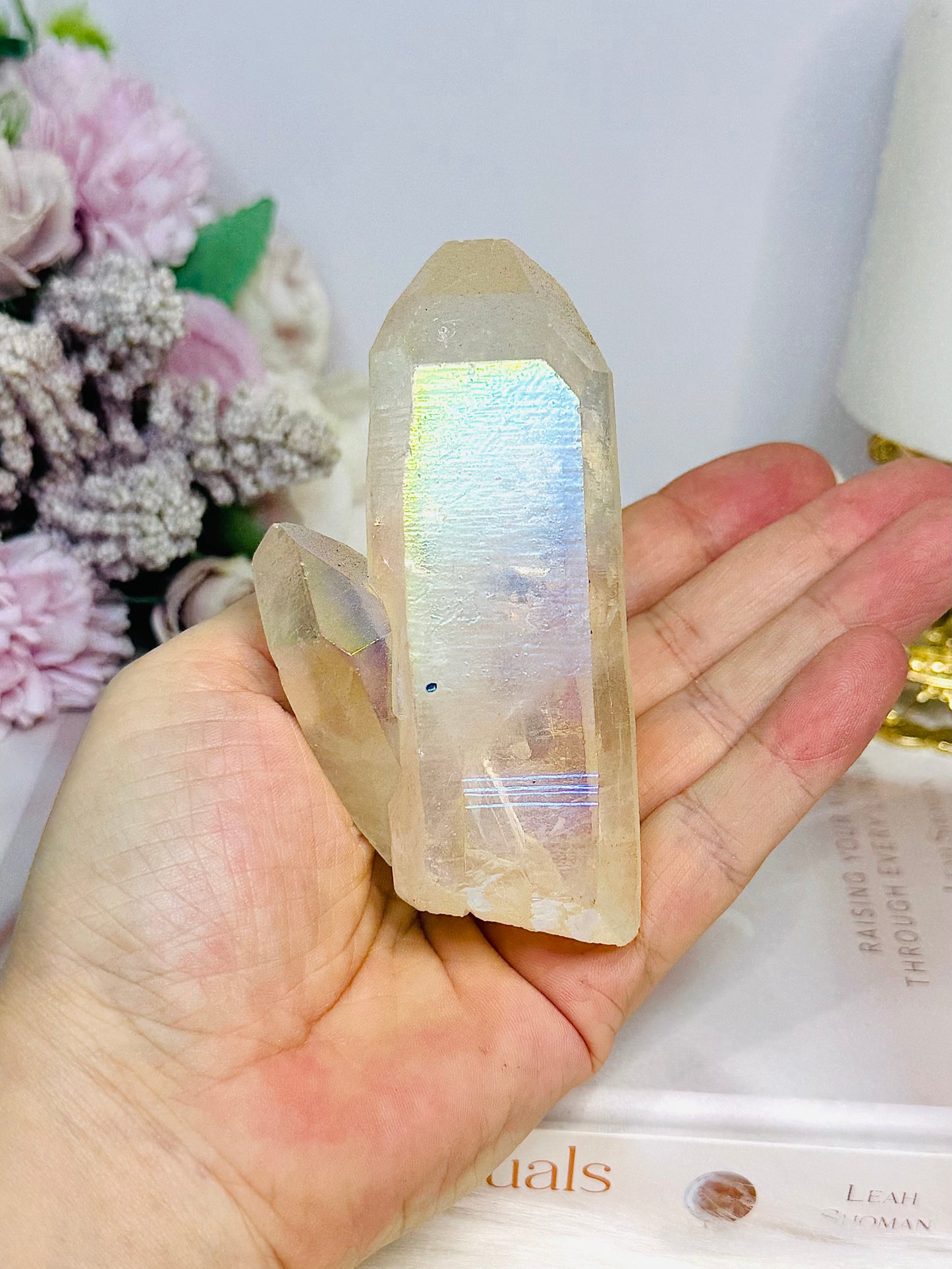 Angel Aura Clear Quartz Point 9cm