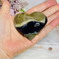 Volcano Agate Carved Heart 7cm (UV Reactive)