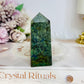 Azurite Malachite Rough Front Tower 7.5cm