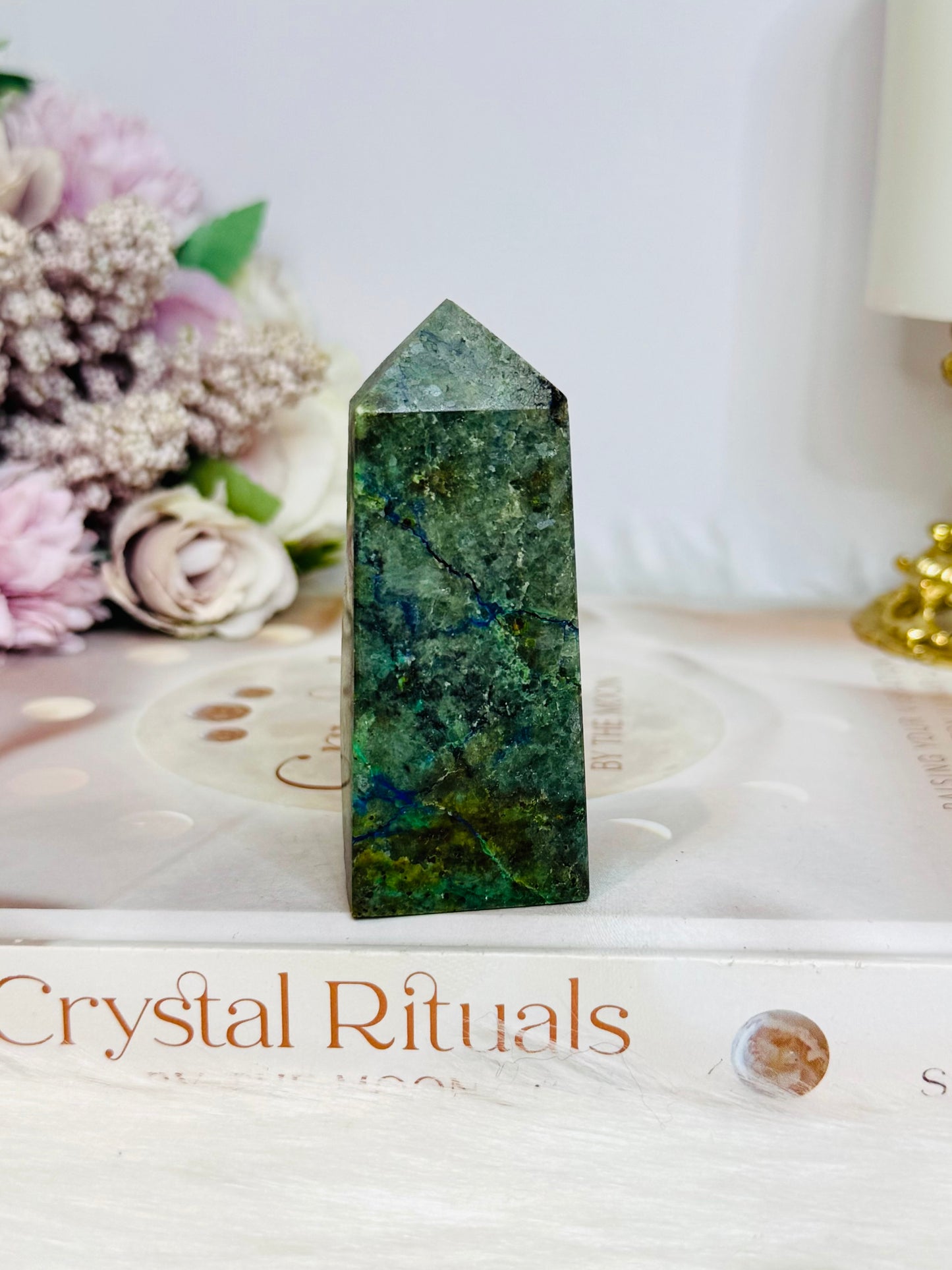 Azurite Malachite Rough Front Tower 7.5cm