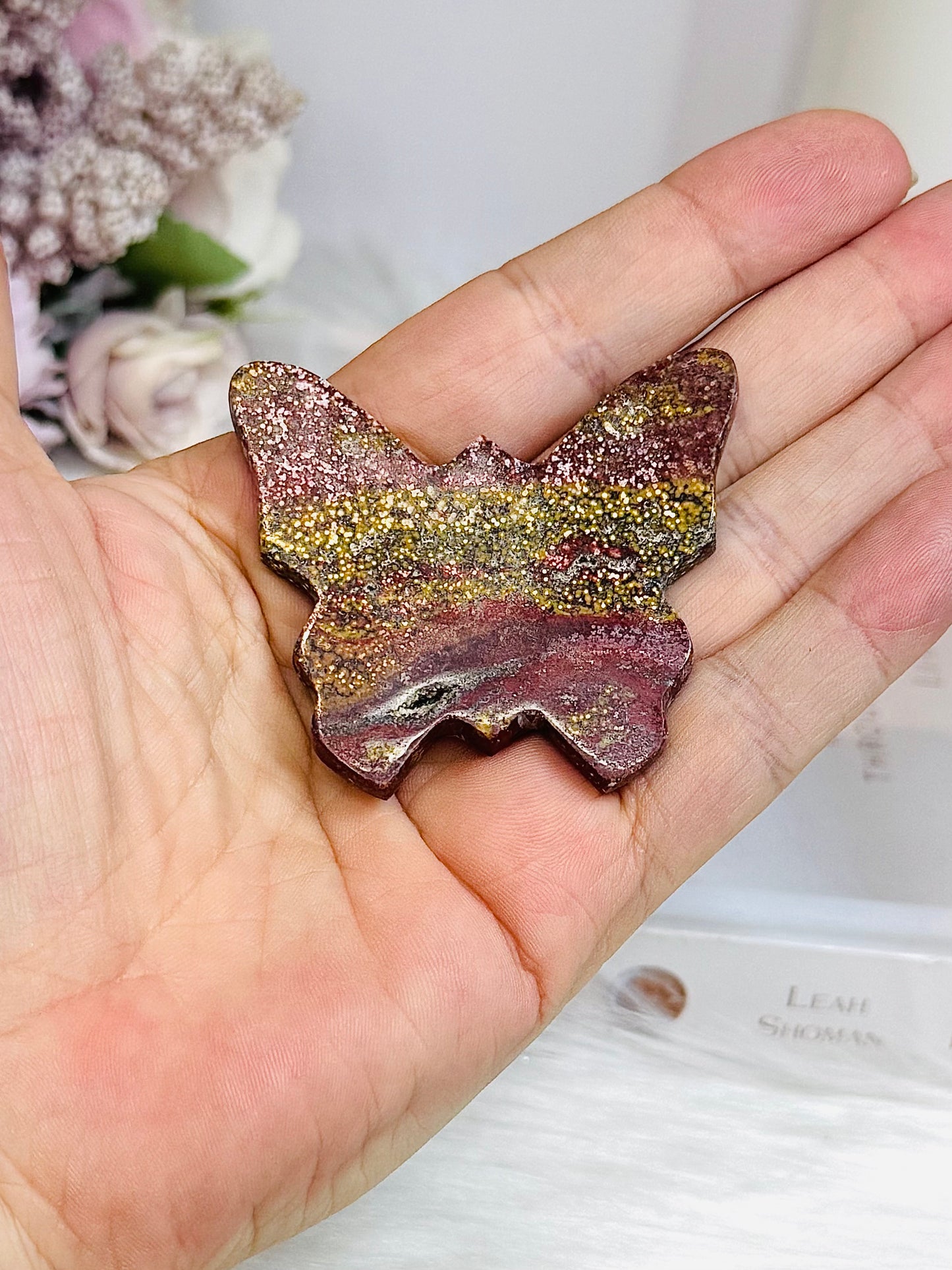 Ocean Jasper Butterfly 4.5cm on Stand