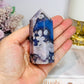 High Grade Chunky Blue Flower Agate Tower 8.5cm