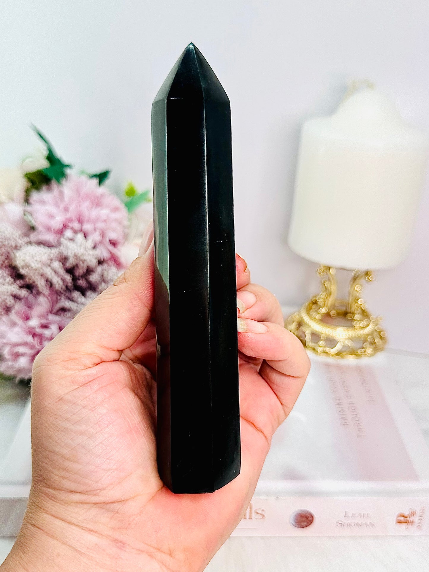 Strong Protective Stone ~ Beautiful Tall 15cm Black Tourmaline Tower