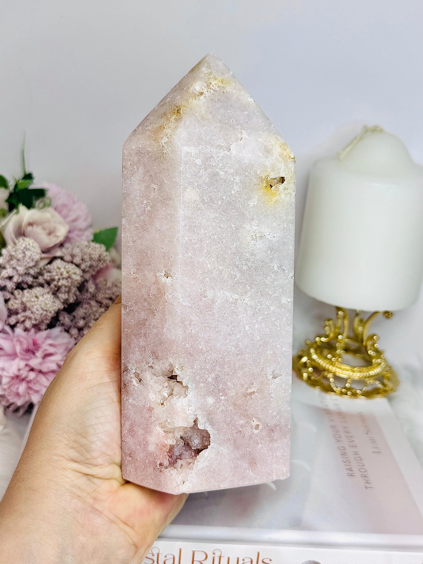 Large Chunky Pink Amethyst Druzy Tower 17cm 1.16KG