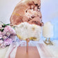 Large 1.34KG 27cm Pink Amethyst Natural Chunky Druzy Slab On Rose Gold Stand From Brazil
