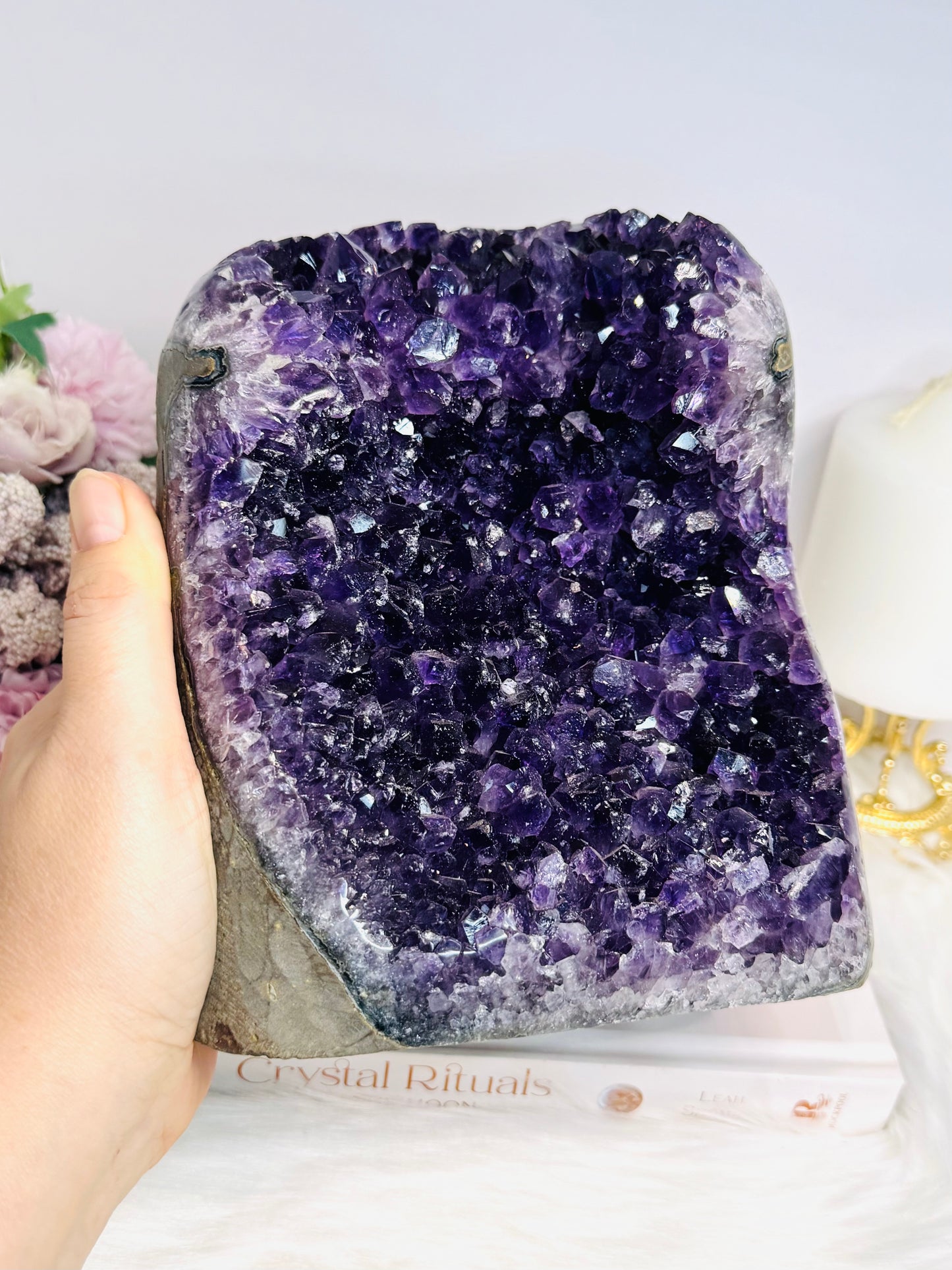 High Grade Huge Amethyst Base Cut Cluster From Brazil 18cm 4.24KG