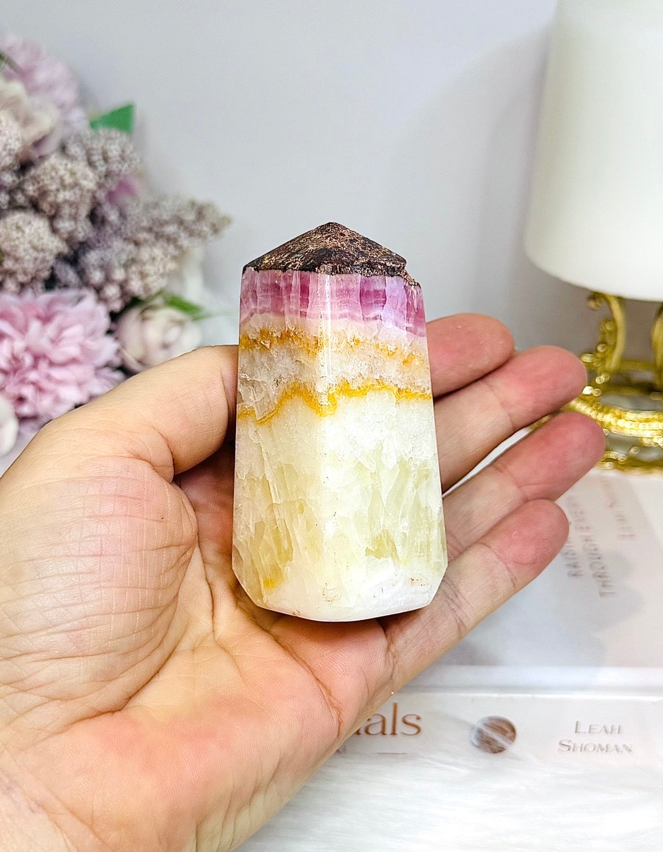 Pink Aragonite Tower 8cm